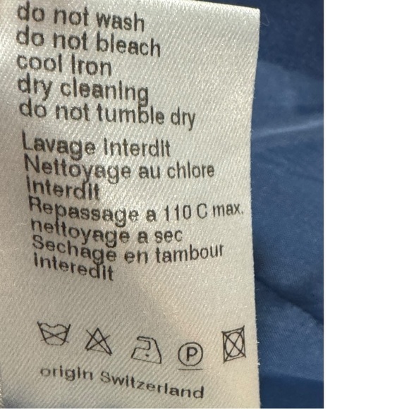 Akris Blue Cashmere Silk Blend Tailored Blazer Swiss Luxury Minimalist Size 6 - Picture 11 of 11